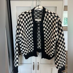 Zara checkered cardigan • size medium